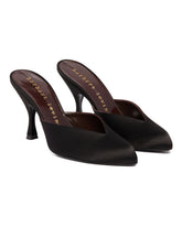 Black Sitting Pretty Satin Mules - Women's mules | PLP | Antonia