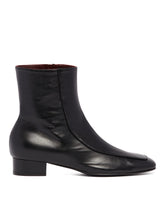 Black Shadow Ban Leather Ankle Boots - HERBERT LEVINE WOMEN | PLP | Antonia