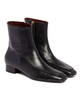 Black Shadow Ban Leather Ankle Boots - HERBERT LEVINE WOMEN | PLP | Antonia