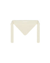 White Gros Grain Scarf | PDP | Antonia