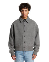 Gray Short Felt Bomber Jacket - Men's jackets | PLP | Antonia