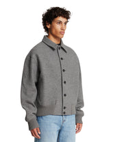 Gray Short Felt Bomber Jacket | PDP | Antonia
