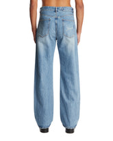 Blue De-Nimes Straight Denim Trousers | PDP | Antonia