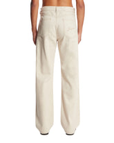 Beige De-Nimes Straight Denim Trousers | PDP | Antonia