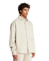 Beige Simon De-Nimes Denim Shirt | PDP | Antonia