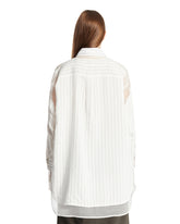 White Multimaterial Shirt | PDP | Antonia