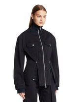 Blue The Slit Denim Jacket | PDP | Antonia