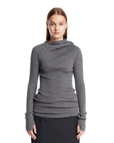 Gray Wool Hoodie | PDP | Antonia