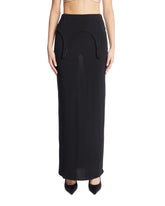 Blue Garter Detail Long Skirt - Women's skirts | PLP | Antonia