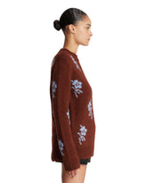 Brown Floral Alpaca Sweater | PDP | Antonia