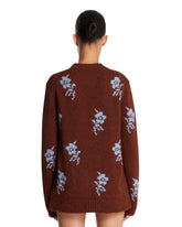 Brown Floral Alpaca Sweater | PDP | Antonia