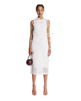 White Silk Dress with Feathers | JIL SANDER | Antonia