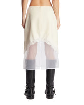 White Wool Canvas Skirt | PDP | Antonia