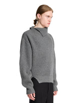 Gray Wool Turtleneck Sweater | PDP | Antonia