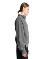 Gray Wool Turtleneck Sweater | PDP | Antonia
