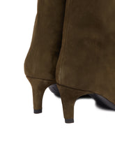 Green Cave Suede Ankle Boots | PDP | Antonia