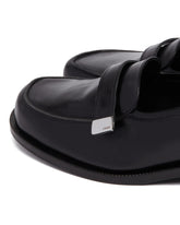Black Leather Loafers with Logo | PDP | Antonia