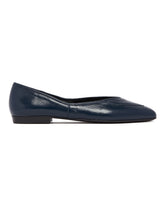 Blue Leather Ballet Flats | PDP | Antonia