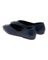 Blue Leather Ballet Flats | PDP | Antonia