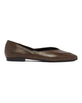Brown Leather Ballet Flats | PDP | Antonia