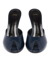 Blue Date Leather Mules | PDP | Antonia