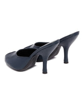 Blue Date Leather Mules | PDP | Antonia