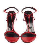 Red Leather Mixer Sandals | PDP | Antonia