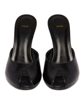 Black Date Leather Mules | PDP | Antonia