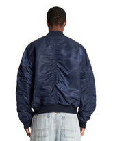 Blue Zip Bomber Jacket | PDP | Antonia