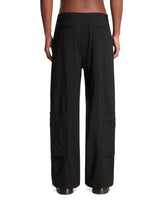 Black Wool Multi-Pocket Trousers | PDP | Antonia