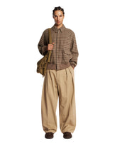 Beige Checked Wool Bomber - Men's jackets | PLP | Antonia