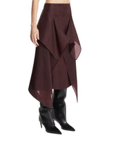 Brown Nina Layered Midi Skirt | PDP | Antonia