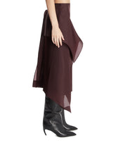 Brown Nina Layered Midi Skirt | PDP | Antonia