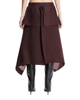 Brown Nina Layered Midi Skirt | PDP | Antonia
