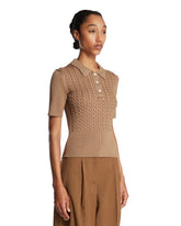 Beige Tricot Polo | PDP | Antonia
