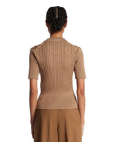 Beige Tricot Polo | PDP | Antonia