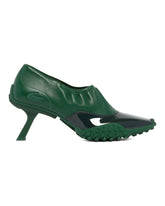 Green Sporty Heeled Pumps | PDP | Antonia