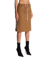 Beige Skirt with Drawstring and Zips | PDP | Antonia