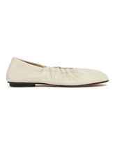 Beige Leather Mica Ballet Flats | PDP | Antonia