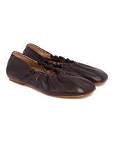 Brown Leather Mica Ballet Flats - Women's shoes | PLP | Antonia