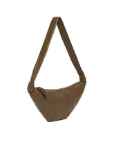 Brown Medium Leather Croissant Bag | PDP | Antonia