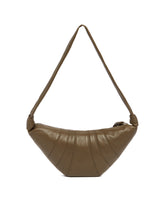Brown Medium Leather Croissant Bag | PDP | Antonia