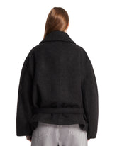 Black Wool Bathrobe Coat | PDP | Antonia