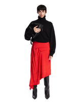 Red Pleated Midi Skirt | PDP | Antonia