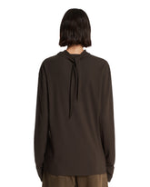 Brown Cotton Foulard Top | PDP | Antonia