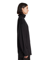 Black High-Neck Relaxed T-Shirt | PDP | Antonia