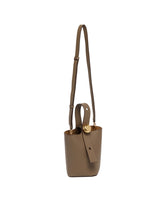Beige Mini Pebble Bucket Bag | PDP | Antonia