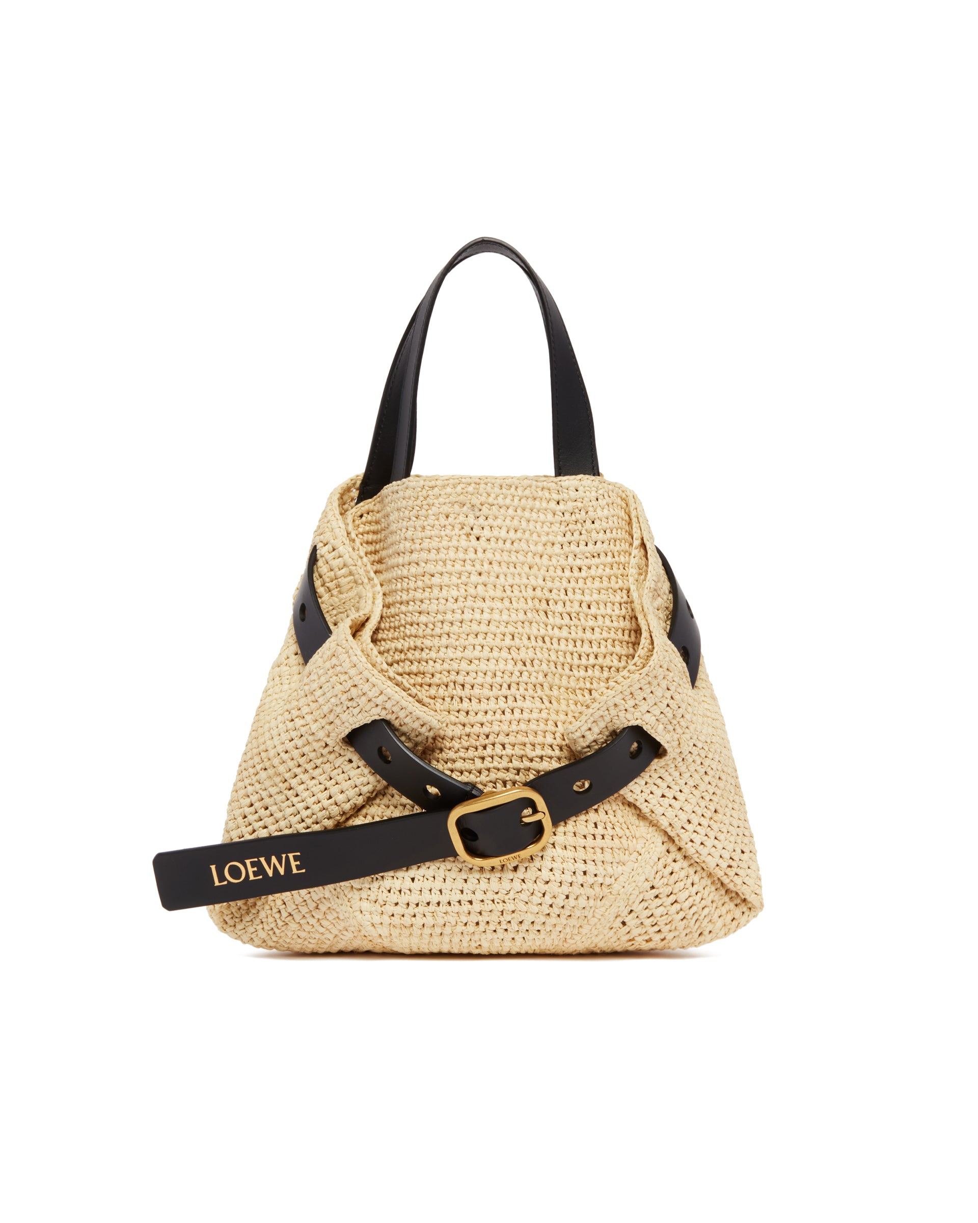 Beige Mini Punch Hole Shopper Bag | LOEWE - Antonia