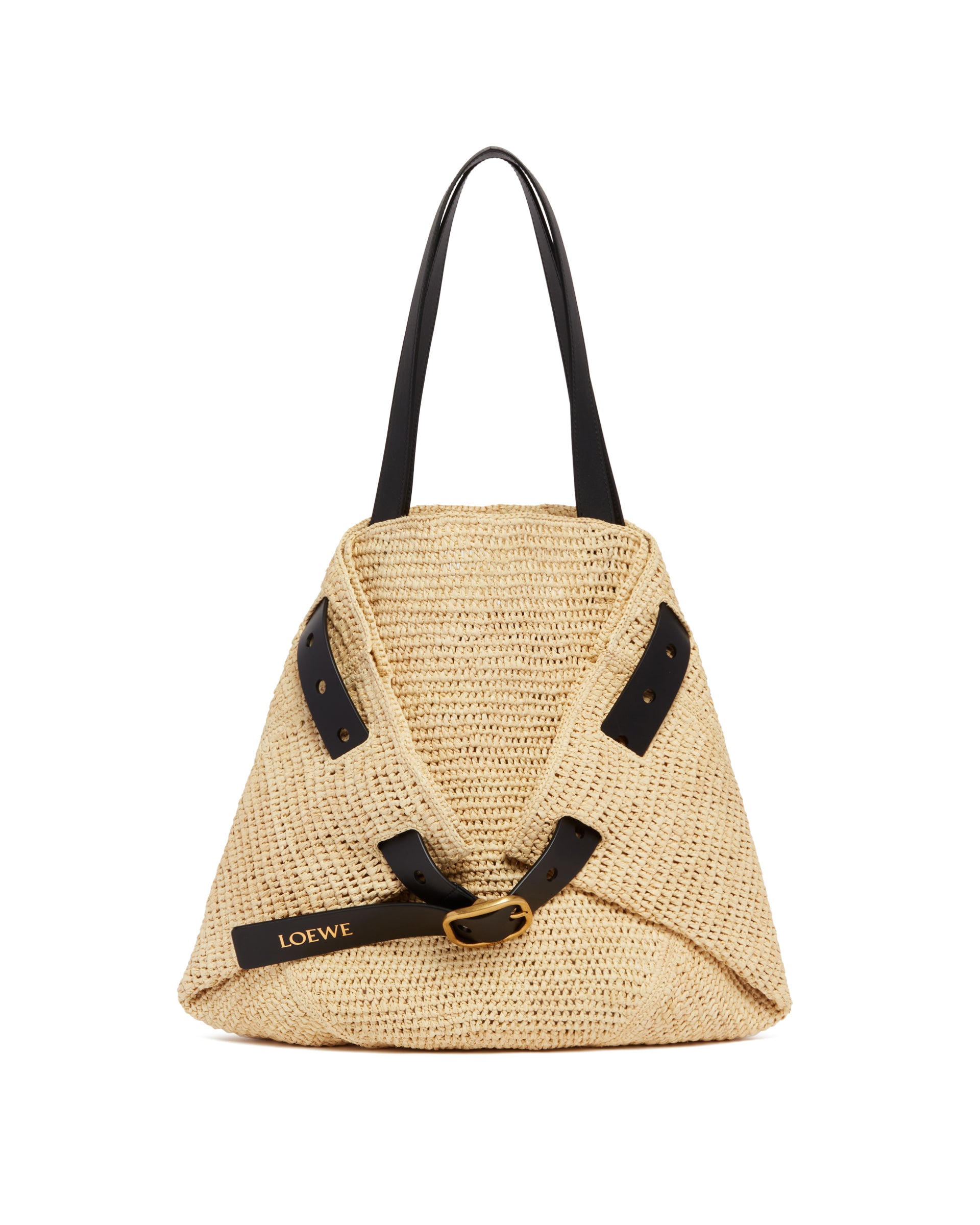 Beige Medium Punch Hole Shopper Bag | LOEWE - Antonia