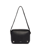 Black Medium Pebble Messenger Bag | PDP | Antonia